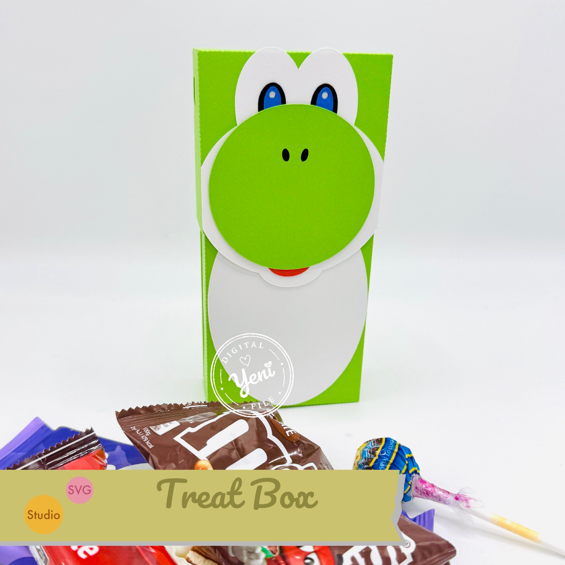 Yoshi Treat Box  - Digital File - Studio and Svg