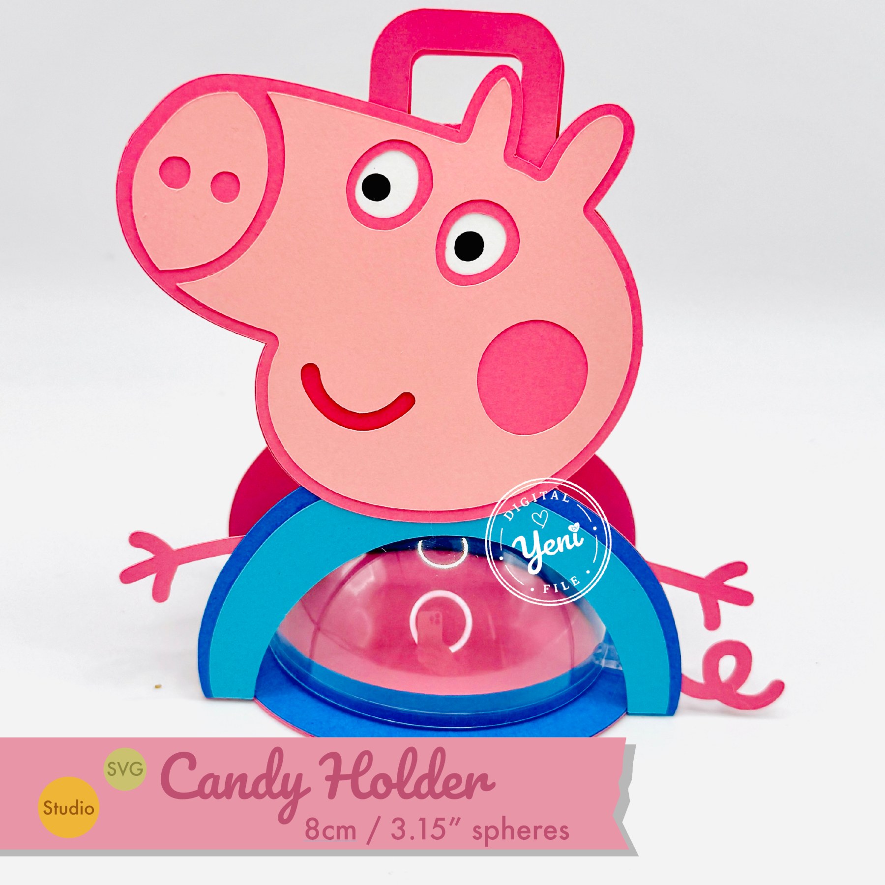 George candy holder - For 8cm / 3.15” Sphere - SVG and Studio files