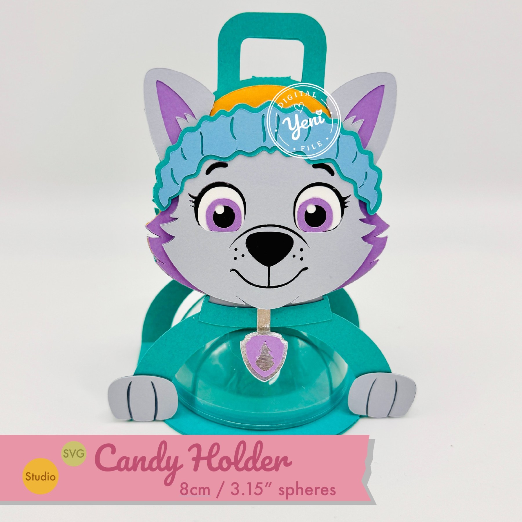 Everest Paw Patrol candy holder - For 8cm / 3.15” Sphere - SVG and Studio files