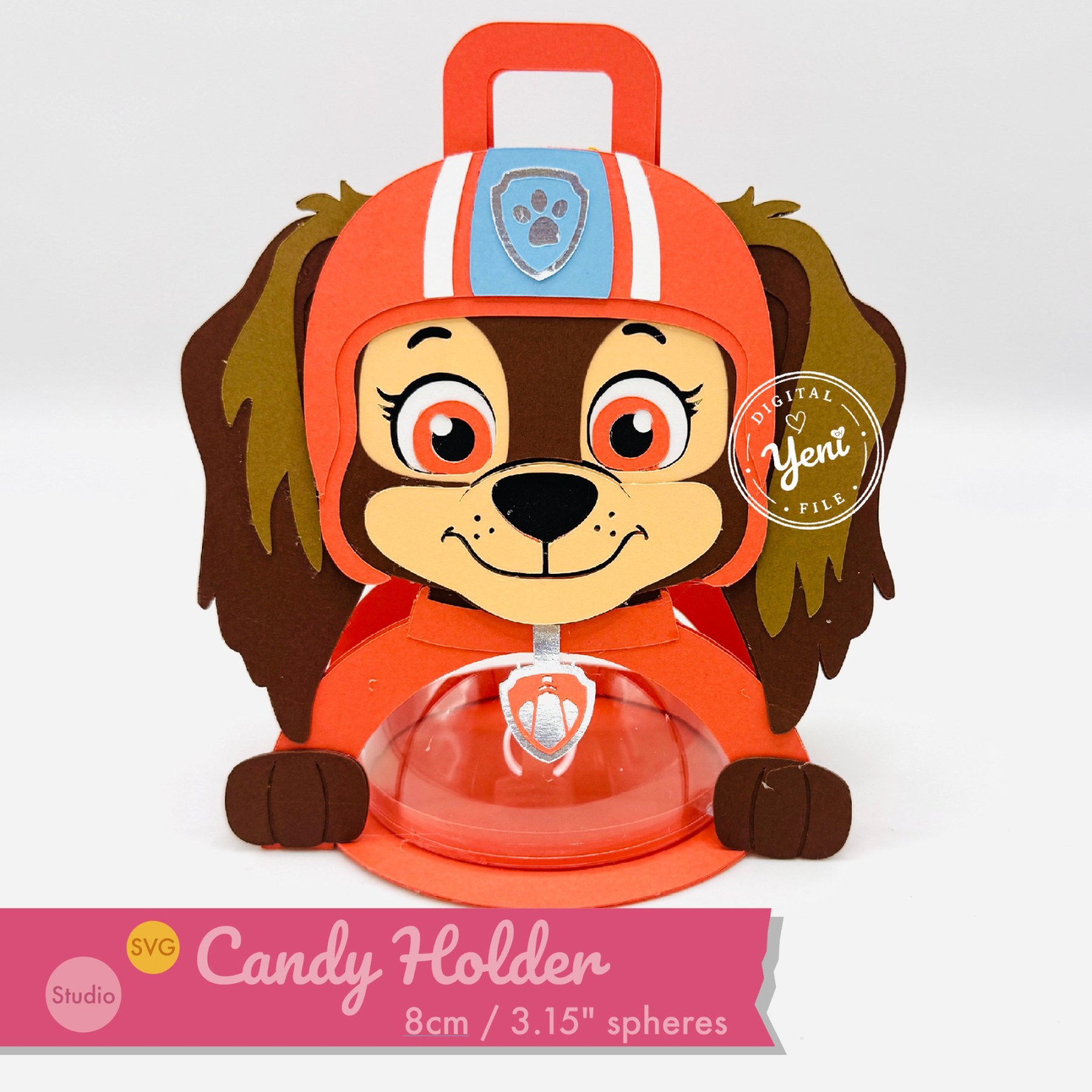 Liberty Paw Patrol candy holder - For 8cm / 3.15” Sphere - SVG and Studio files
