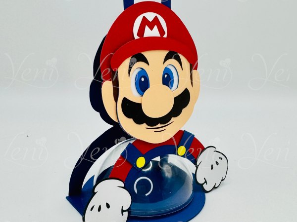 Brother Bros candy holder - For 8cm / 3.15” Sphere - digital file - SVG and Studio - Mario - Image 2