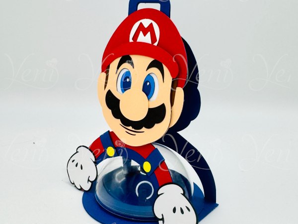 Brother Bros candy holder - For 8cm / 3.15” Sphere - digital file - SVG and Studio - Mario - Image 3
