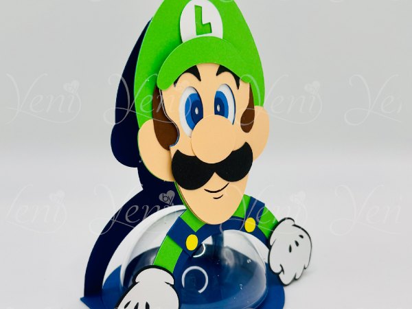 Luigi Bros candy holder - For 8cm / 3.15” Sphere - digital file - SVG and Studio - Image 2
