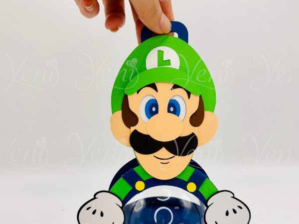 Luigi Bros candy holder - For 8cm / 3.15” Sphere - digital file - SVG and Studio - Image 3