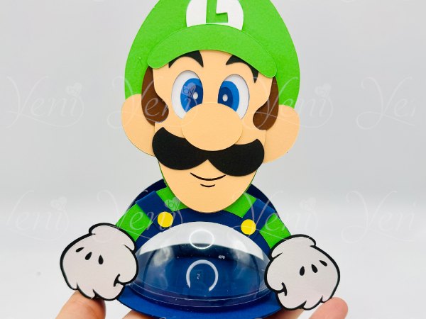 Luigi Bros candy holder - For 8cm / 3.15” Sphere - digital file - SVG and Studio - Image 4