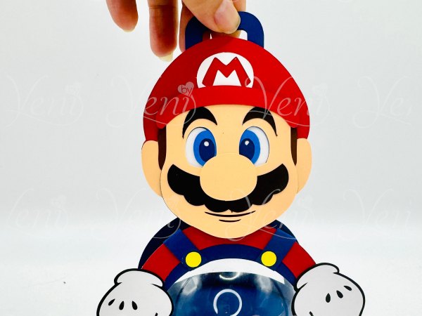 Mario Bros candy holder - For 8cm / 3.15” Sphere - digital file - SVG and Studio - Mario - Image 4