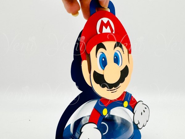 Mario Bros candy holder - For 8cm / 3.15” Sphere - digital file - SVG and Studio - Mario - Image 5