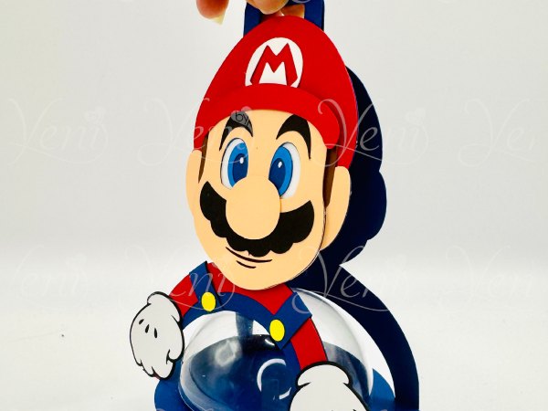 Mario Bros candy holder - For 8cm / 3.15” Sphere - digital file - SVG and Studio - Mario - Image 6