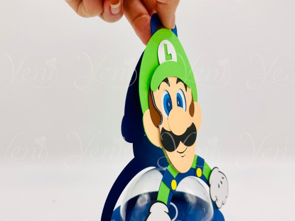 Luigi Bros candy holder - For 8cm / 3.15” Sphere - digital file - SVG and Studio - Image 5