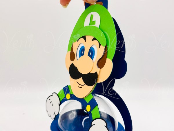 Luigi Bros candy holder - For 8cm / 3.15” Sphere - digital file - SVG and Studio - Image 6