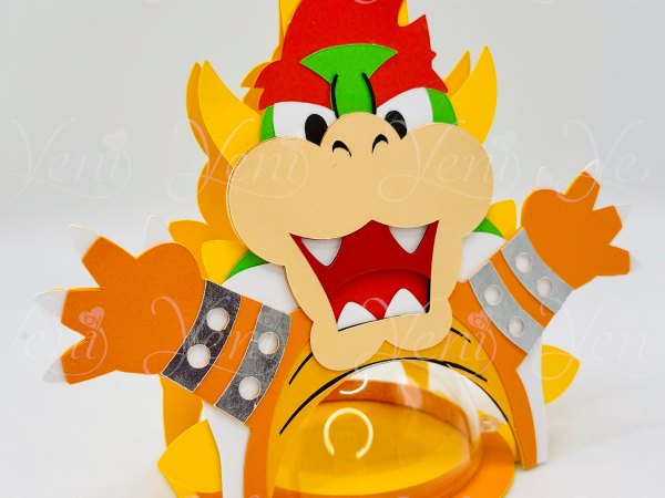 Bowser candy holder - For 8cm / 3.15” Sphere - digital file - SVG and Studio - Image 2