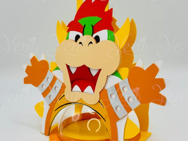 Bowser candy holder - For 8cm / 3.15” Sphere - digital file - SVG and Studio - Image 3