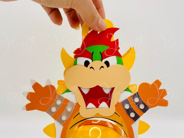Bowser candy holder - For 8cm / 3.15” Sphere - digital file - SVG and Studio - Image 4