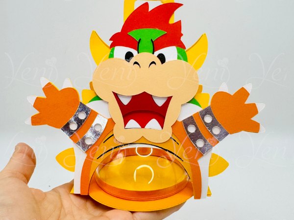 Bowser candy holder - For 8cm / 3.15” Sphere - digital file - SVG and Studio - Image 7