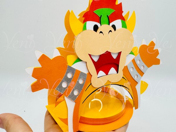 Bowser candy holder - For 8cm / 3.15” Sphere - digital file - SVG and Studio - Image 8