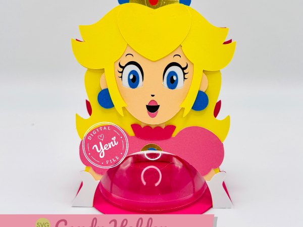 Peach candy holder - For 8cm / 3.15” Sphere - digital file - SVG and Studio