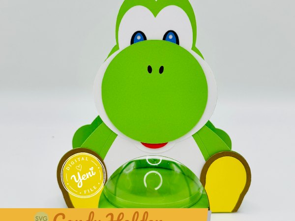 Yoshi candy holder - For 8cm / 3.15” Sphere - digital file - SVG and Studio