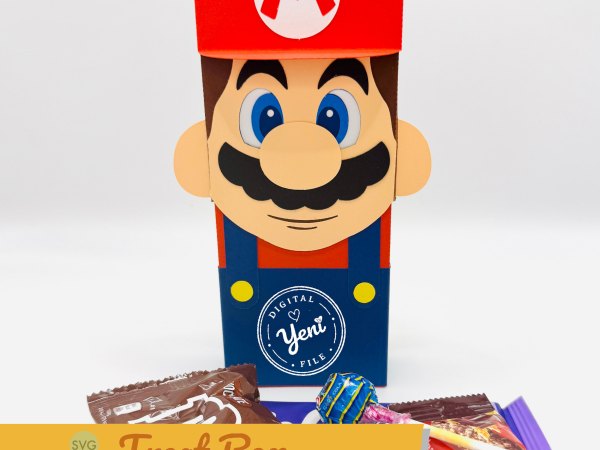 Mario Bros Treat Box  - Digital File - Studio and Svg