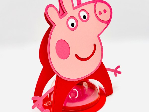 Peppe Pig candy holder - For 8cm / 3.15” Sphere - SVG and Studio files - Image 2