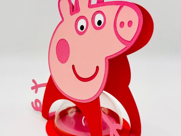 Peppe Pig candy holder - For 8cm / 3.15” Sphere - SVG and Studio files - Image 3