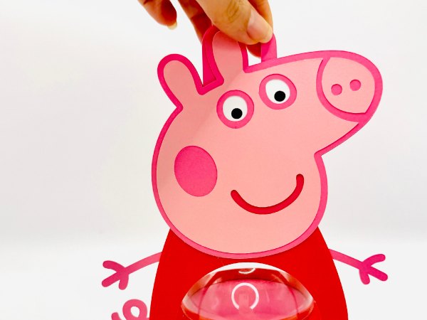 Peppe Pig candy holder - For 8cm / 3.15” Sphere - SVG and Studio files - Image 4