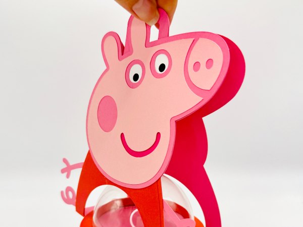 Peppe Pig candy holder - For 8cm / 3.15” Sphere - SVG and Studio files - Image 6