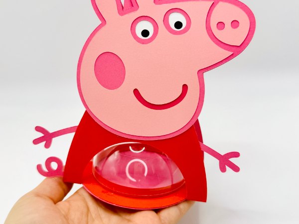 Peppe Pig candy holder - For 8cm / 3.15” Sphere - SVG and Studio files - Image 7