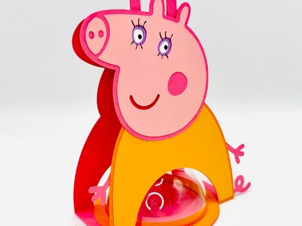 Mommy Pig candy holder - For 8cm / 3.15” Sphere - SVG and Studio files - Image 2