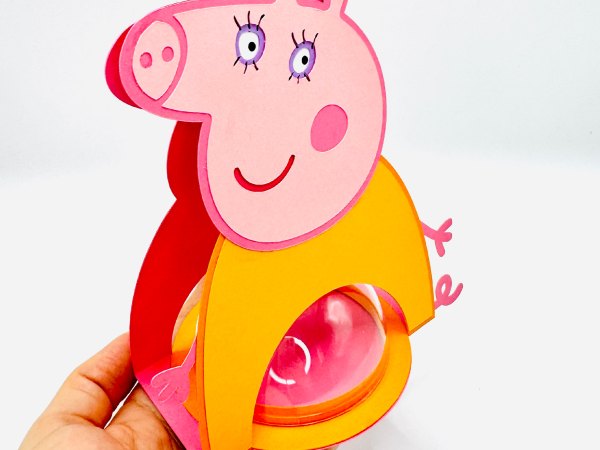 Mommy Pig candy holder - For 8cm / 3.15” Sphere - SVG and Studio files - Image 8