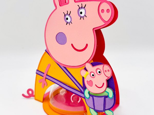 Mommy Pig and Evie candy holder - For 8cm / 3.15” Sphere - SVG and Studio files - Image 3