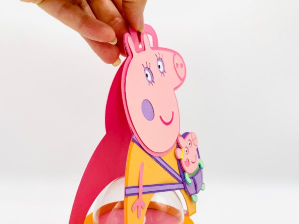 Mommy Pig and Evie candy holder - For 8cm / 3.15” Sphere - SVG and Studio files - Image 5