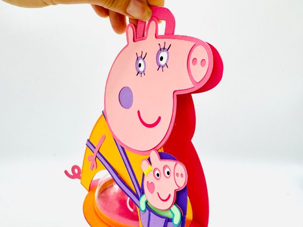 Mommy Pig and Evie candy holder - For 8cm / 3.15” Sphere - SVG and Studio files - Image 6
