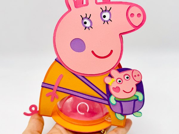 Mommy Pig and Evie candy holder - For 8cm / 3.15” Sphere - SVG and Studio files - Image 7