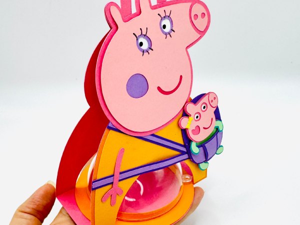 Mommy Pig and Evie candy holder - For 8cm / 3.15” Sphere - SVG and Studio files - Image 8
