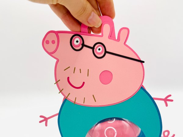 Daddy Pig candy holder - For 8cm / 3.15” Sphere - SVG and Studio files - Image 4