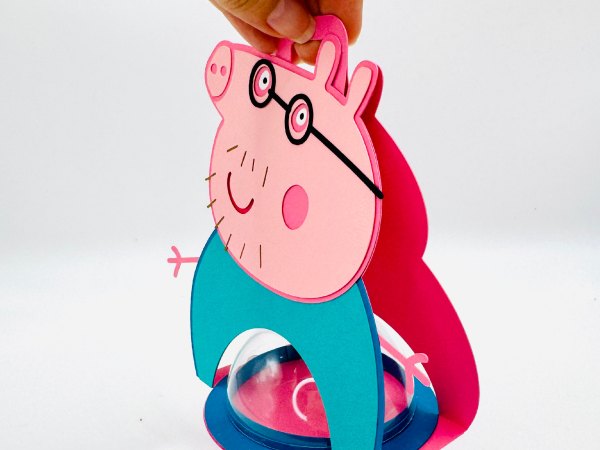Daddy Pig candy holder - For 8cm / 3.15” Sphere - SVG and Studio files - Image 6