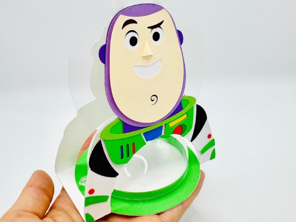 Buzz Lightyear Toy Story candy holder - For 8cm / 3.15” Sphere - SVG and Studio files - Image 8
