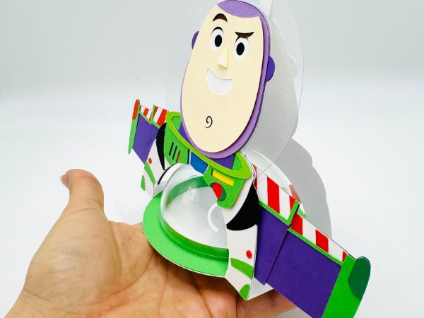 Buzz Lightyear Toy Story candy holder - For 8cm / 3.15” Sphere - SVG and Studio files - Image 9