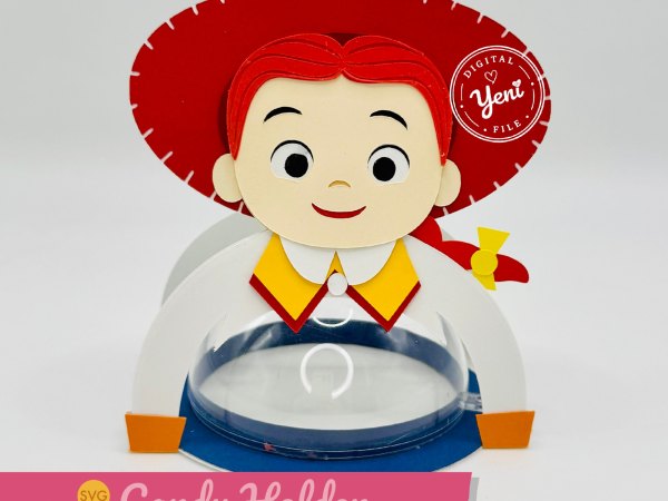 Jessie Toy Story candy holder - For 8cm / 3.15” Sphere - SVG and Studio files - Image 1