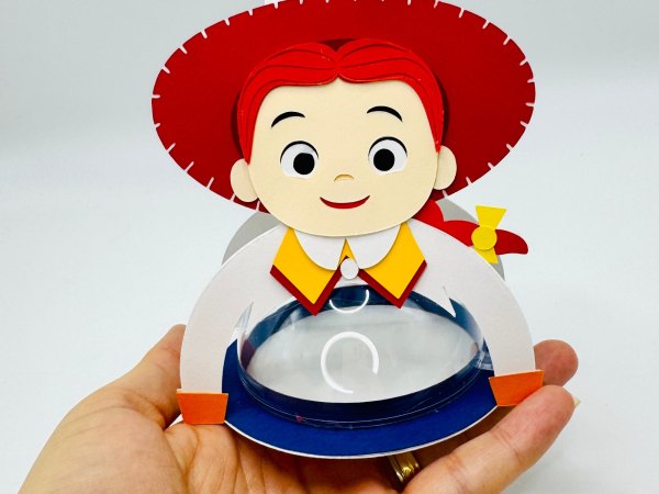 Jessie Toy Story candy holder - For 8cm / 3.15” Sphere - SVG and Studio files - Image 7