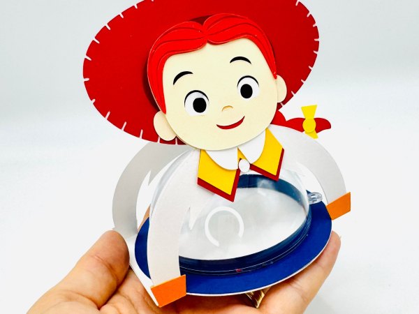 Jessie Toy Story candy holder - For 8cm / 3.15” Sphere - SVG and Studio files - Image 8