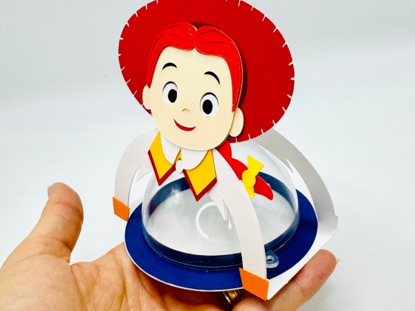Jessie Toy Story candy holder - For 8cm / 3.15” Sphere - SVG and Studio files - Image 9