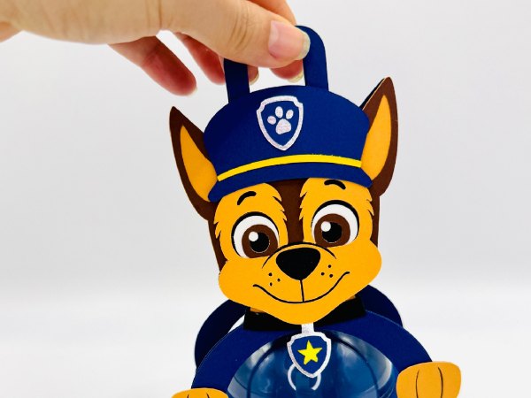 Chase Paw Patrol candy holder - For 8cm / 3.15” Sphere - SVG and Studio files - Image 4