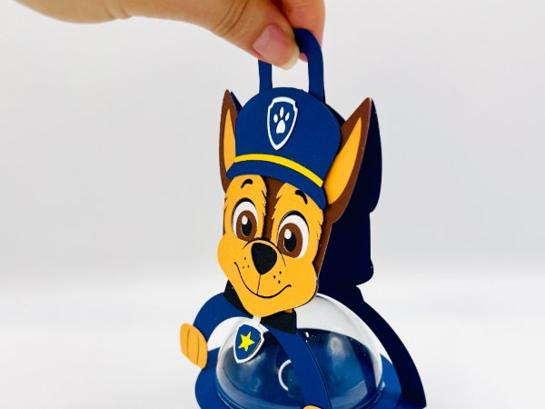 Chase Paw Patrol candy holder - For 8cm / 3.15” Sphere - SVG and Studio files - Image 6