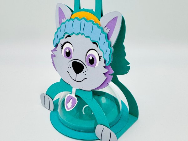 Everest Paw Patrol candy holder - For 8cm / 3.15” Sphere - SVG and Studio files - Image 3