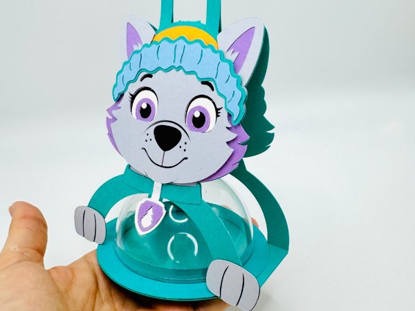 Everest Paw Patrol candy holder - For 8cm / 3.15” Sphere - SVG and Studio files - Image 9