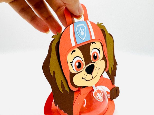 Liberty Paw Patrol candy holder - For 8cm / 3.15” Sphere - SVG and Studio files - Image 5
