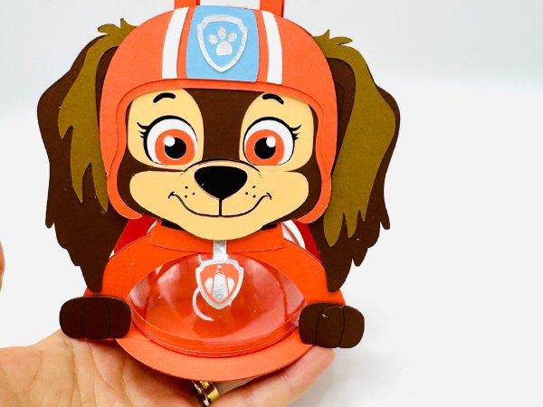Liberty Paw Patrol candy holder - For 8cm / 3.15” Sphere - SVG and Studio files - Image 7