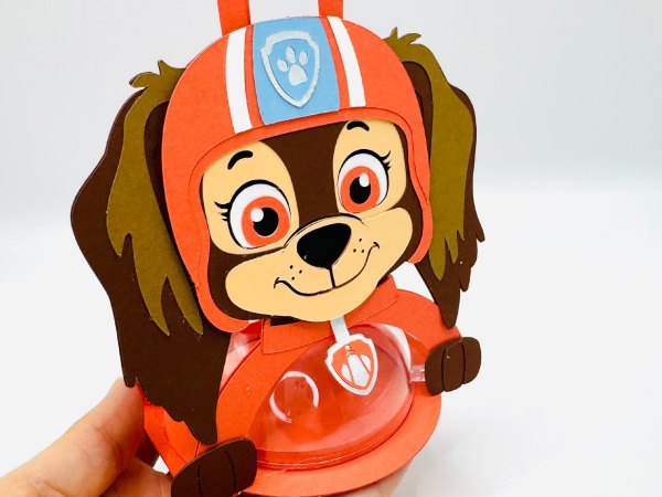 Liberty Paw Patrol candy holder - For 8cm / 3.15” Sphere - SVG and Studio files - Image 8