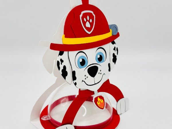 Marshall Paw Patrol candy holder - For 8cm / 3.15” Sphere - SVG and Studio files - Image 2